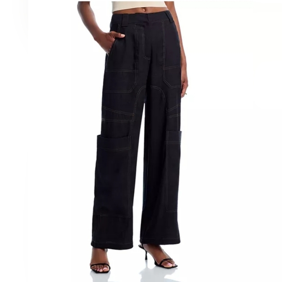 CULT GAIA Wynn Pants In Black Linen